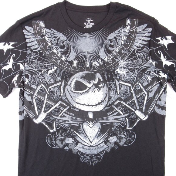 Disney Nightmare Before Christmas Jack Skellington Men's Size L Graphic T-Shirt - Picture 2 of 6
